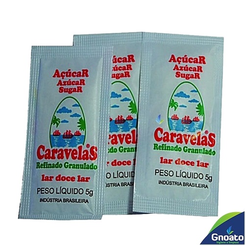 Açucar Cristal COLOMBO Caravelas Sachet 05g Com 400 un